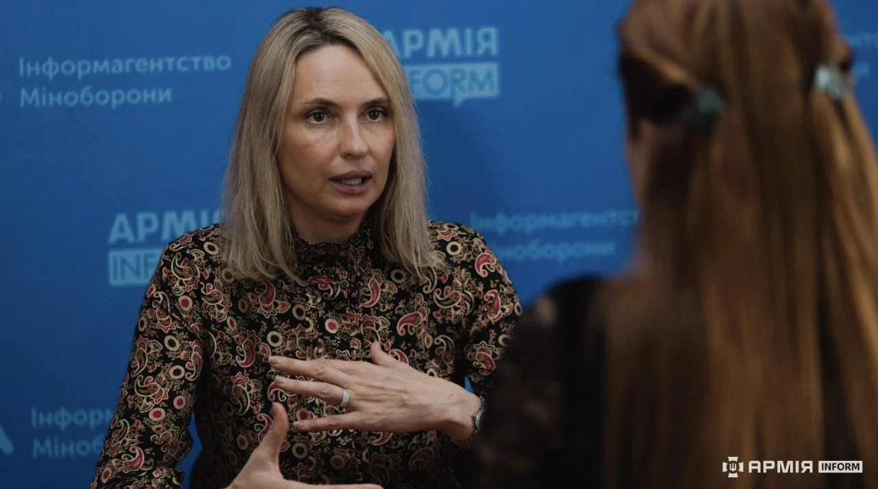 Iryna Waschtschuk-Disipio während des Interviews mit ArmyInform
