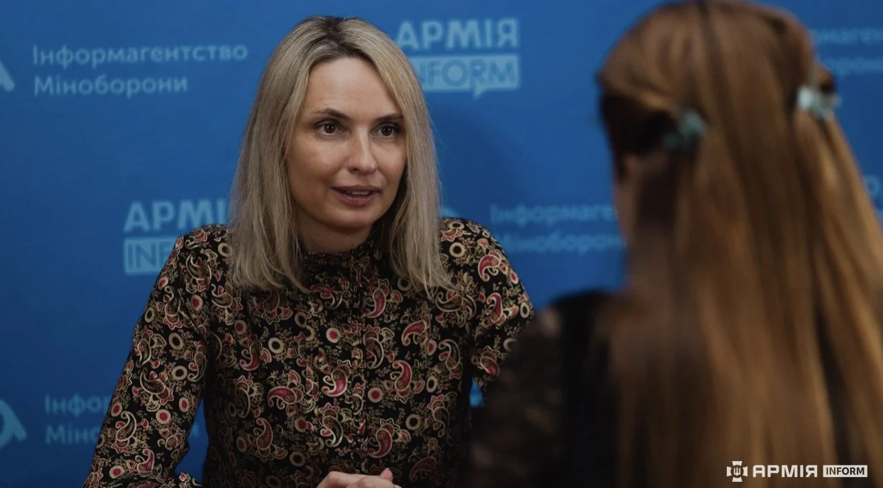 Iryna Waschtschuk-Disipio während des Interviews mit ArmyInform