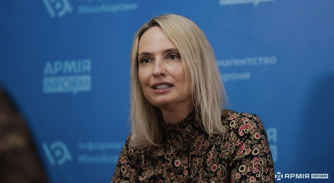 Iryna Waschtschuk-Disipio während des Interviews mit ArmyInform